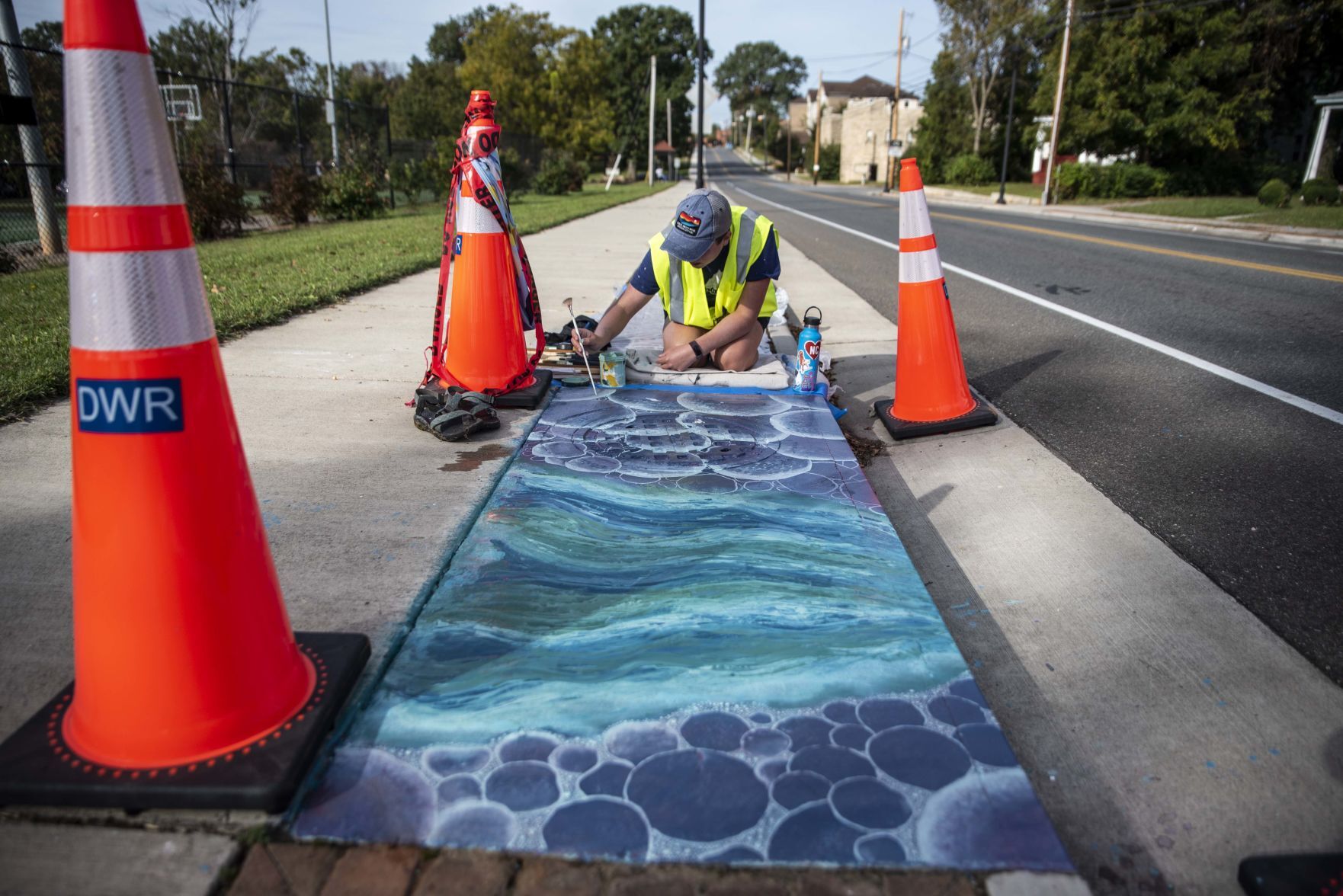 Storm drain mural